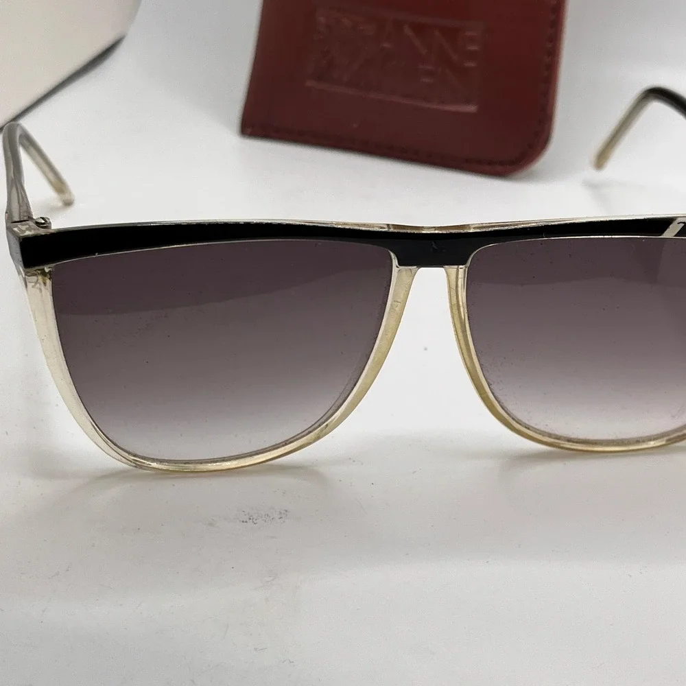 Anne Klein Sunglasses Women OS Black‎ Pre-Owned Vintage Oversized Gradient